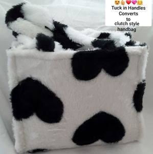 Dalmatian Vegan Fur Convertible Handbag